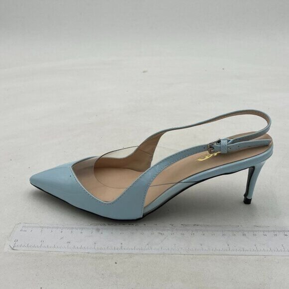 XYD  Women's Kitten Heel Transparent Slingback Pumps Pointed Toe Clear PVC Slip - Picture 1 of 7